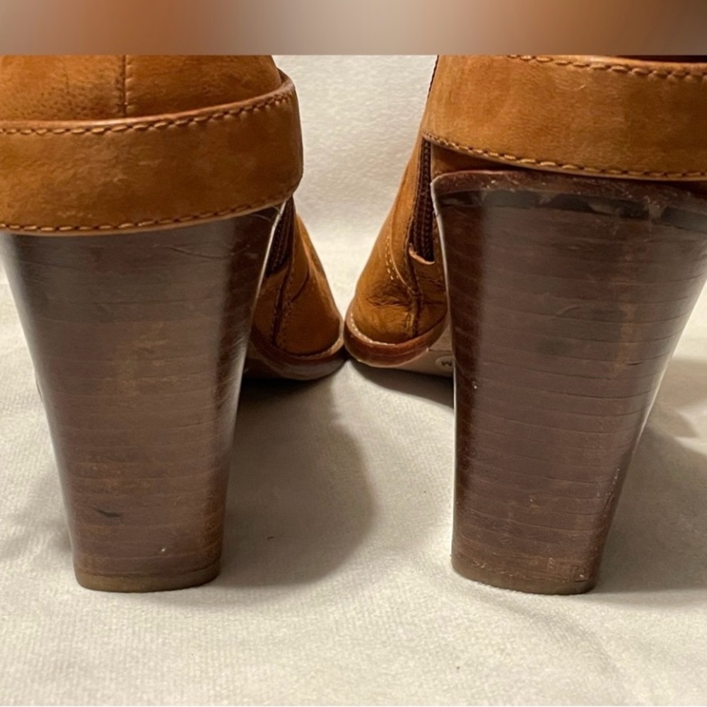 Gianni Bini Tan Ankle Booties with Buckle Accents - Picture 5 of 5